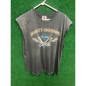 2012 Harley Davidson Gray Biker Shirt LOGO GRAPHIC Sz 2XL